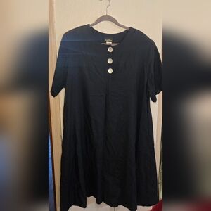 A.S.ELLIOT Black A-Line Dress with Silver Accents